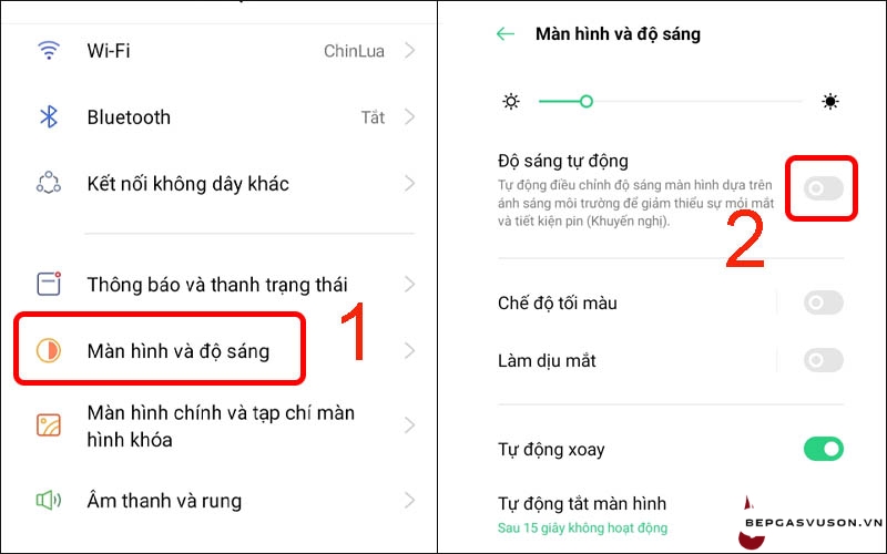 Giữ độ sáng màn hình ở mức vừa phải