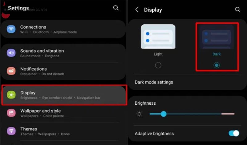 Sử dụng chế độ tối (Dark mode)