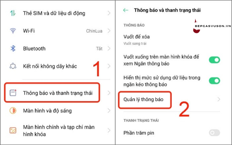 Tắt thông báo từ các ứng dụng ít sử dụng -1 