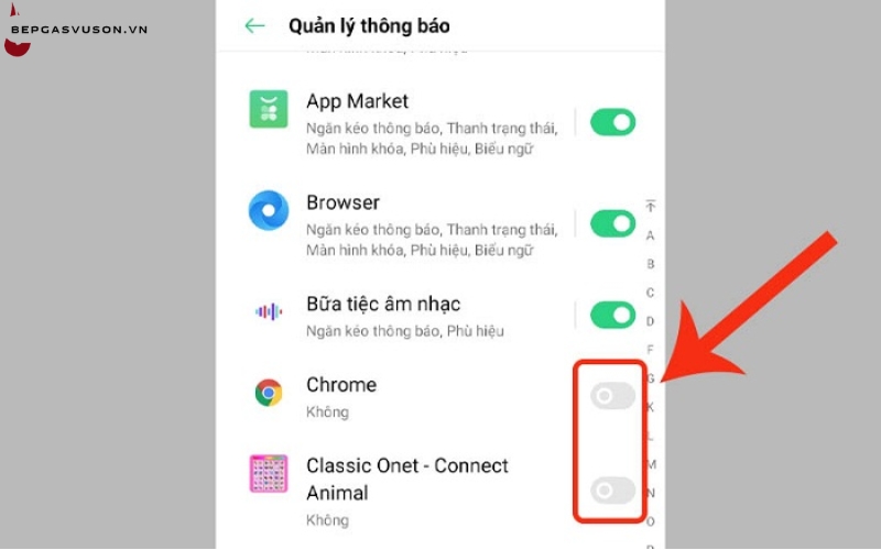 Tắt thông báo từ các ứng dụng ít sử dụng -2