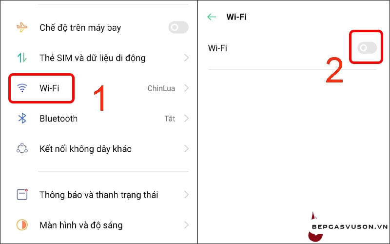 Tắt Wi-Fi/Bluetooth/Dữ liệu di động khi không sử dụng