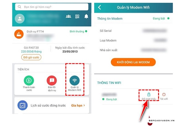 bước 4 Đổi mật khẩu WiFi Viettel bằng ứng dụng My Viettel