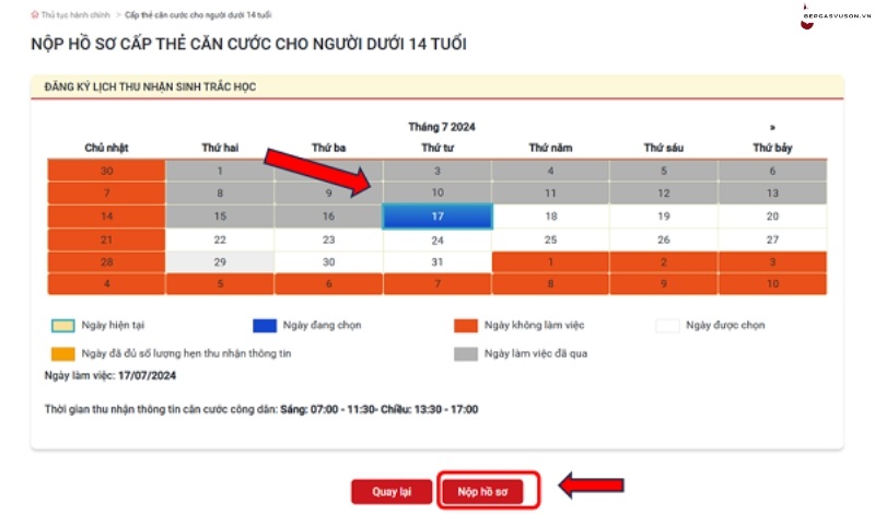 Bước 10 làm căn cước công dân cho trẻ dưới 14 tuổi - 1