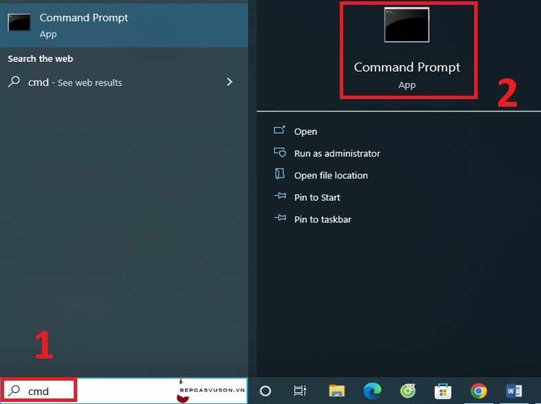 Đặt máy in mặc định qua Command Prompt win 10 - 1