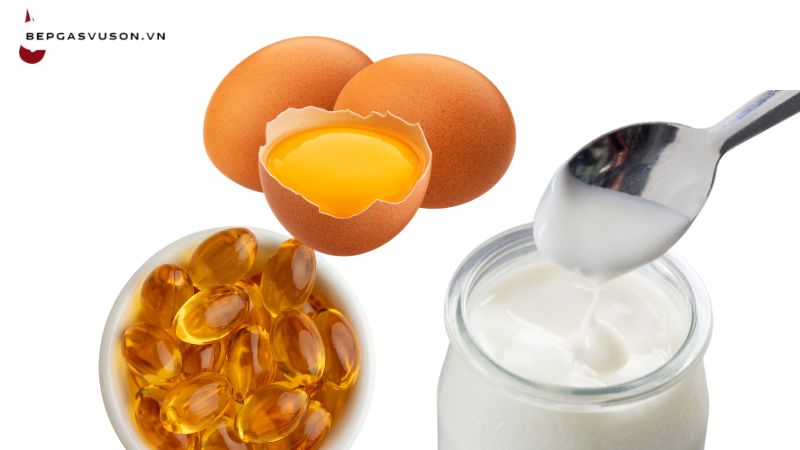 Vitamin E đẹp da với trứng và sữa chua giúp dưỡng trắng da hiệu quả