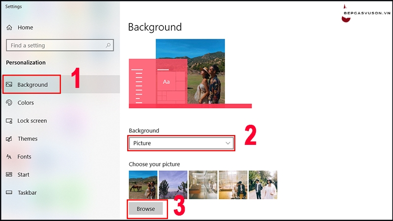 Cách đổi hình nền laptop trên Win 10 cực đơn giản - 3