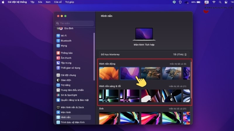 Cách đổi hình nền trên laptop Macbook - 2